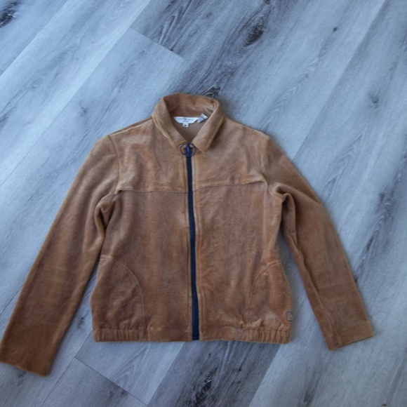 Geoffrey Beene Velour Jacket 1980s Small Zip Up American Designer Jacket - Picture 2 of 9